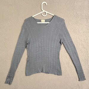 NEIMAN MARCUS WOMENS SILK BLOUSE BLUE SIZE M